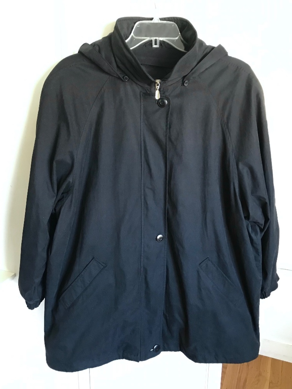 LONDON FOG Vintage Women’s Black Hooded Jacket Plus Size 2X
